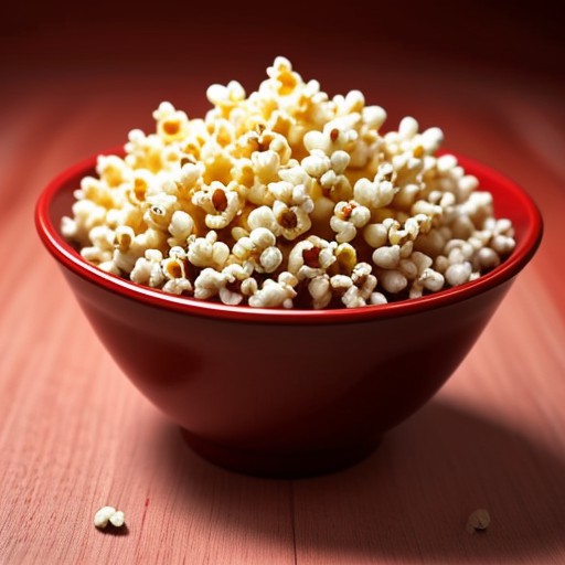 A bowl of mixed yellow and white popcorn